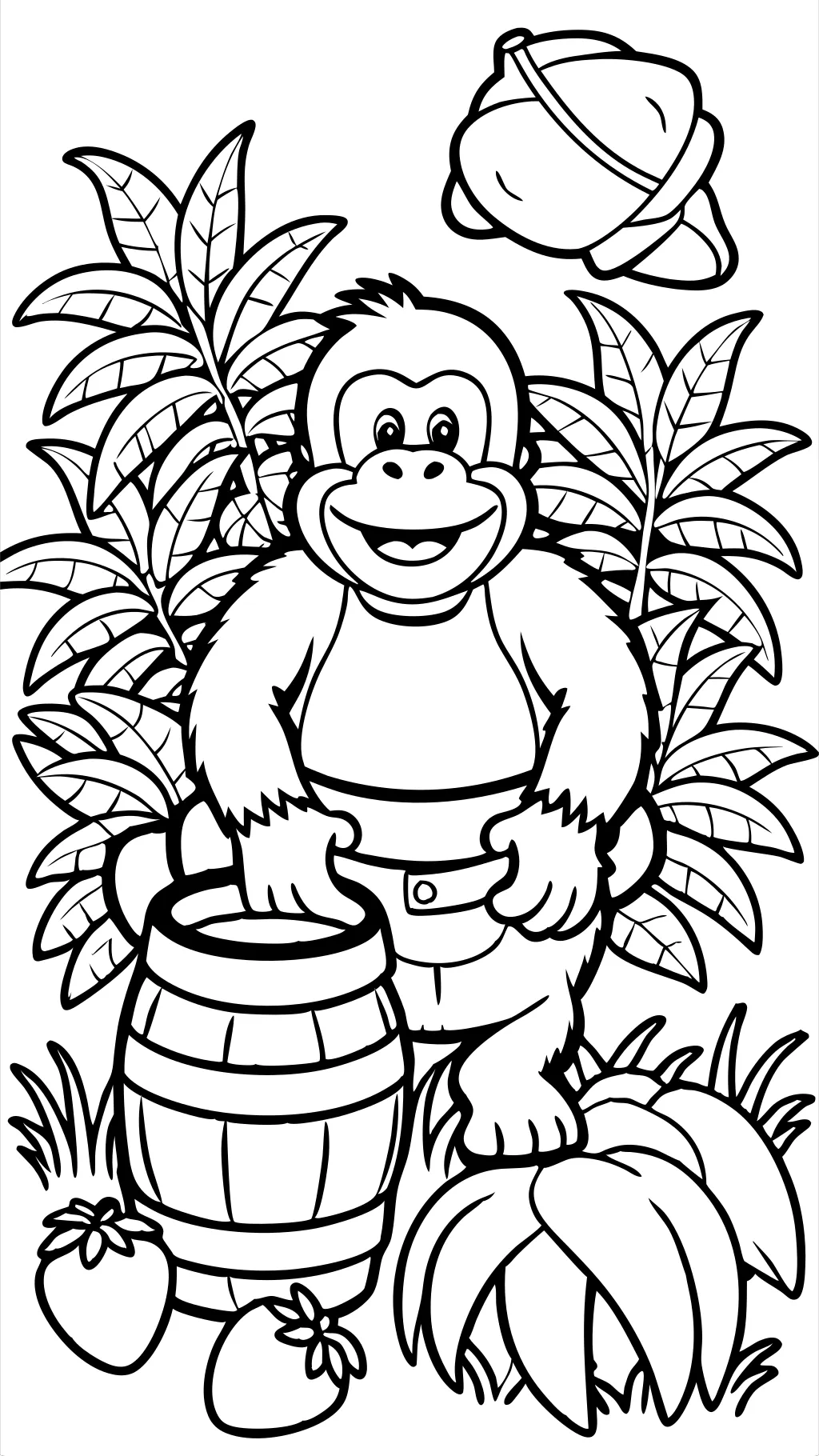 Página para colorear de Donkey Kong